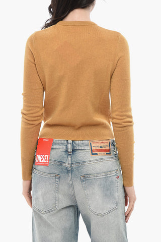 Maglia Girocollo M-AREESAX In Misto Cashmere Con Logo Ricamato