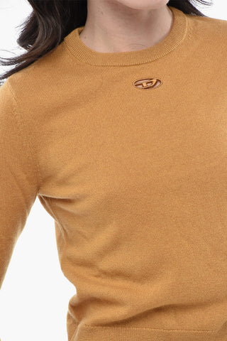 Maglia Girocollo M-AREESAX In Misto Cashmere Con Logo Ricamato
