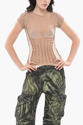 Short Sleeve Top M-CALAI-SS with Mesh Details