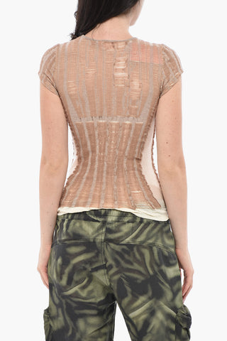 Short Sleeve Top M-CALAI-SS with Mesh Details