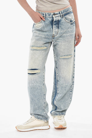 Distressed Jeans D-FIRE-S1 Loose Fit Straight Leg 20cm
