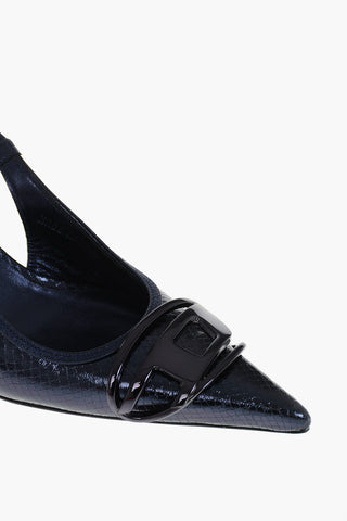Decolletè Slingback D-VENUS SB in Pelle Vegan Effetto Serpente con Dettaglio Iconico Tacco 10.5cm