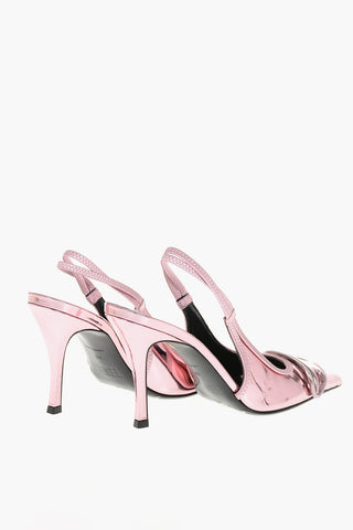 Decolletè Slingback D-VENUS SB in Pelle Vegan Lucida con Dettaglio Iconico Tacco 10cm