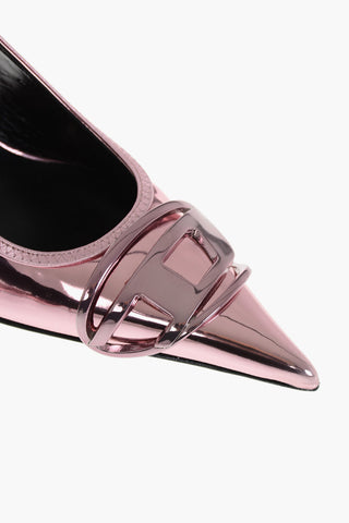 Decolletè Slingback D-VENUS SB in Pelle Vegan Lucida con Dettaglio Iconico Tacco 10cm