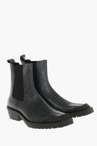 Chelsea-Stiefeletten aus Leder D-ATLANTA CH mit quadratischer Spitze
