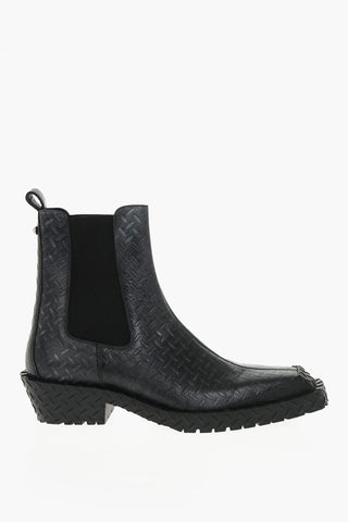 Chelsea-Stiefeletten aus Leder D-ATLANTA CH mit quadratischer Spitze