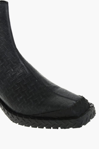 Chelsea-Stiefeletten aus Leder D-ATLANTA CH mit quadratischer Spitze