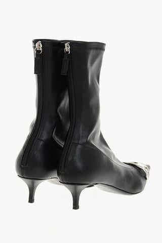 Stiefeletten D-VENUS KITTIE Aus Veganem Leder Mit Silbernem Logo Absatz 5 cm