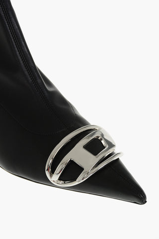 Stiefeletten D-VENUS KITTIE Aus Veganem Leder Mit Silbernem Logo Absatz 5 cm