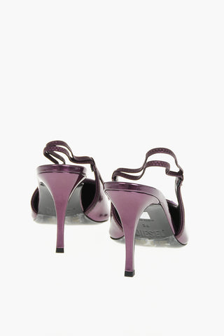Decolletè Slingback D-VENUS SB in Pelle Vegan Lucida con Dettaglio Iconico Tacco 10cm
