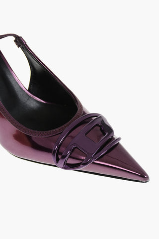 Decolletè Slingback D-VENUS SB in Pelle Vegan Lucida con Dettaglio Iconico Tacco 10cm