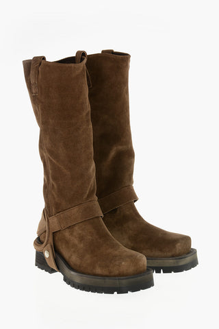 Wildleder-Stiefeletten D-TEXAN 2IN1 Mit Modularen Design Und Abnehmbarem Schaft, 5 Cm Absatz