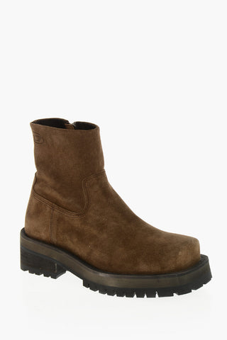 Wildleder-Stiefeletten D-TEXAN 2IN1 Mit Modularen Design Und Abnehmbarem Schaft, 5 Cm Absatz