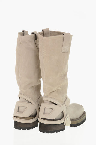 Suede Ankle Boots D-TEXAN 2IN1 With Modular Design And Removable Shaft, 5cm Heel