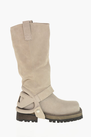 Suede Ankle Boots D-TEXAN 2IN1 With Modular Design And Removable Shaft, 5cm Heel