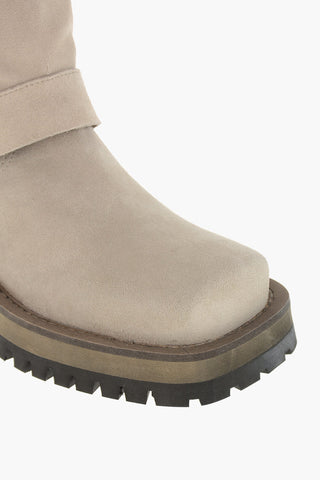 Suede Ankle Boots D-TEXAN 2IN1 With Modular Design And Removable Shaft, 5cm Heel