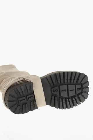 Suede Ankle Boots D-TEXAN 2IN1 With Modular Design And Removable Shaft, 5cm Heel