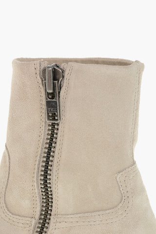 Suede Ankle Boots D-TEXAN 2IN1 With Modular Design And Removable Shaft, 5cm Heel