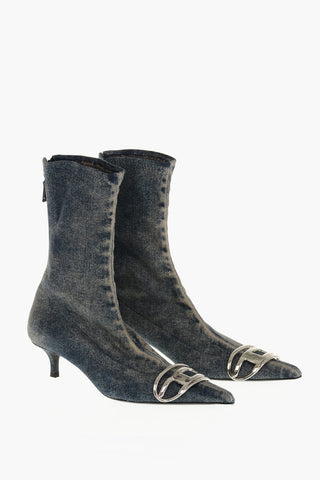 Stiefeletten D-VENUS KITTIE Aus Denim Mit Ikonischem Detail Absatz 5 cm