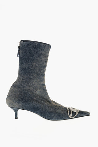 Stiefeletten D-VENUS KITTIE Aus Denim Mit Ikonischem Detail Absatz 5 cm