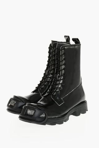 Combat-Stiefel aus Leder D-HAMMER BT mit seitlichem Reißverschluss