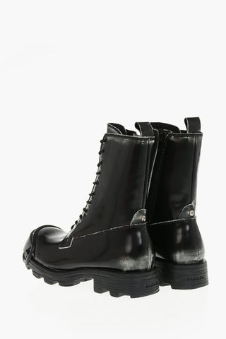 Combat-Stiefel aus Leder D-HAMMER BT mit seitlichem Reißverschluss