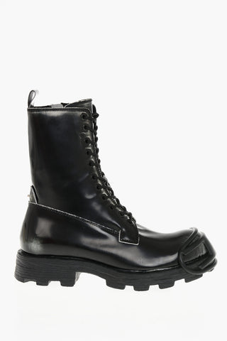 Combat-Stiefel aus Leder D-HAMMER BT mit seitlichem Reißverschluss