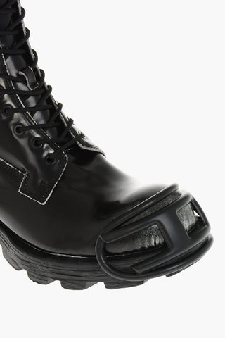 Combat-Stiefel aus Leder D-HAMMER BT mit seitlichem Reißverschluss