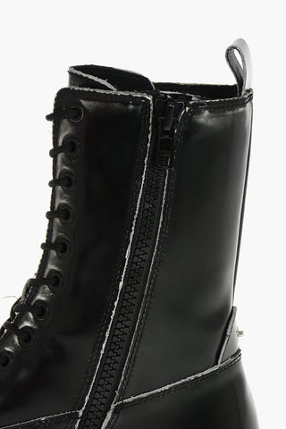 Combat-Stiefel aus Leder D-HAMMER BT mit seitlichem Reißverschluss