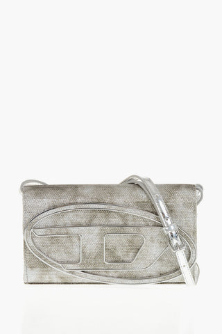 Portafoglio 1DR WALLET in Lurex con Dettaglio Iconico e Tracolla Removibile