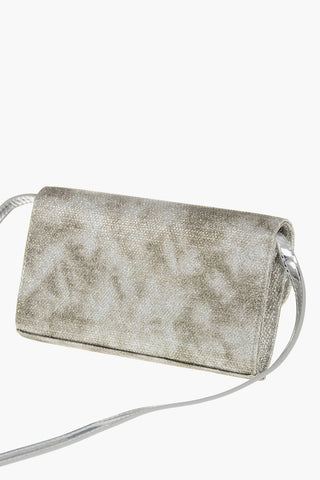 Portafoglio 1DR WALLET in Lurex con Dettaglio Iconico e Tracolla Removibile
