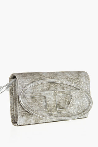 Portafoglio 1DR WALLET in Lurex con Dettaglio Iconico e Tracolla Removibile