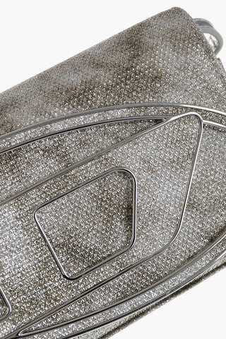 Portafoglio 1DR WALLET in Lurex con Dettaglio Iconico e Tracolla Removibile