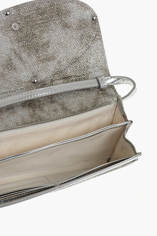 Portafoglio 1DR WALLET in Lurex con Dettaglio Iconico e Tracolla Removibile