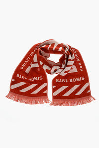 Sciarpa S-BISC in Misto Lana Vergine con Logo Jacquard