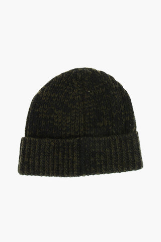 Beanie aus Wollmischung mit besticktem Logo