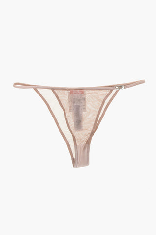 Slip PUNCHY-GFT aus transparentem Stretchstoff mit Oval-D-Detail