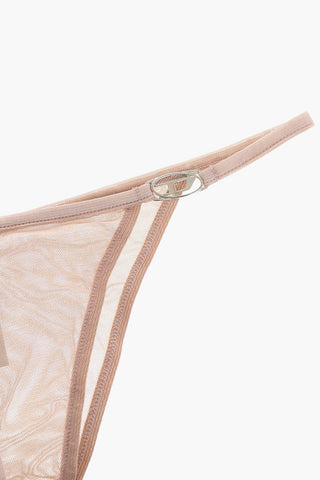 Slip PUNCHY-GFT aus transparentem Stretchstoff mit Oval-D-Detail