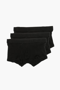 Set aus 3 Paaren Baumwollboxer BENJAMIN-D-MONO mit Ton-in-Ton-Logo