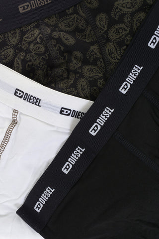 Set aus 3 Paaren Baumwoll-Boxer DAMIEN mit kontrastierendem Logo