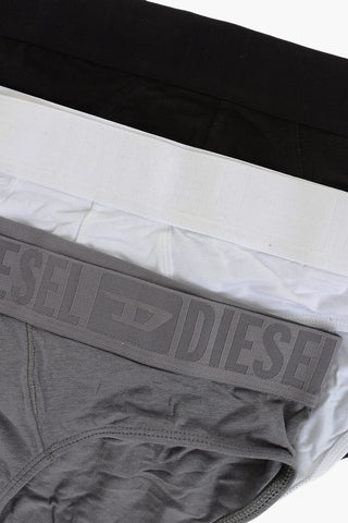 3 Paia di Slip ROY-D a Tinta unita con Logo tono su Tono