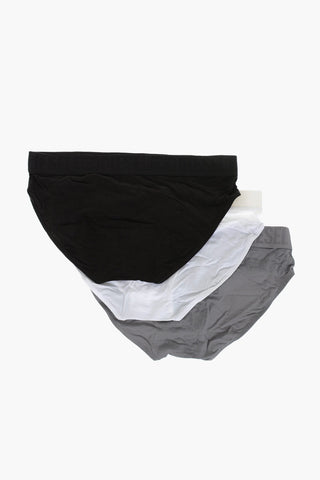 3 Paia di Slip ROY-D a Tinta unita con Logo tono su Tono