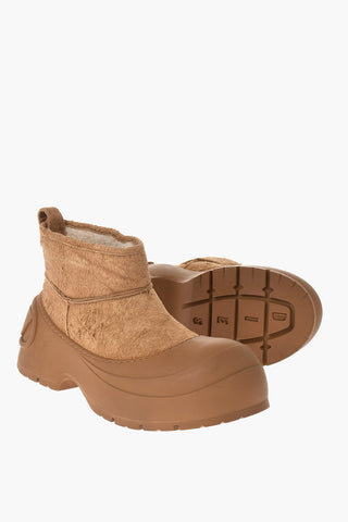 Stivaletti D-DONALD MONTONE in Pelle con Suola Chunky e Interno in Pelliccia
