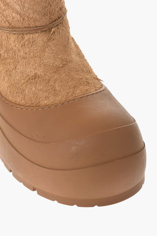 Stivaletti D-DONALD MONTONE in Pelle con Suola Chunky e Interno in Pelliccia