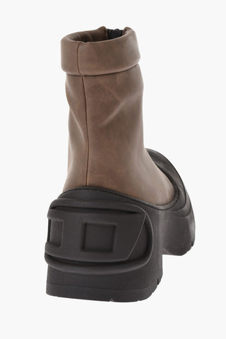 Stivaletti D-DONALD in Suede con Suola a Contrasto