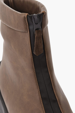 Stivaletti D-DONALD in Suede con Suola a Contrasto