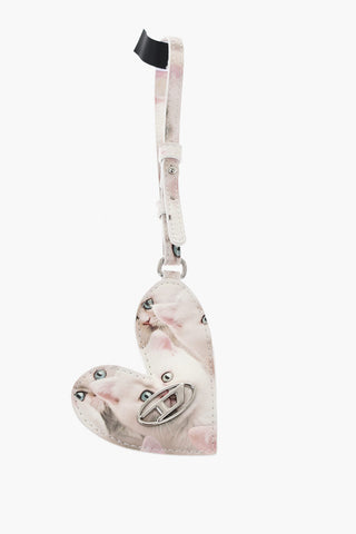 Specchio Portatile PLAY a Forma di Cuore con Stampa Gatti