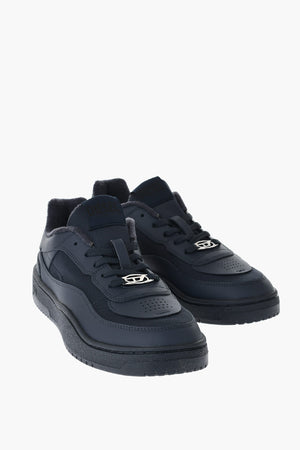 Sneakers Basse S-OVAL SKATE in Tessuto e Pelle a Tinta Unita