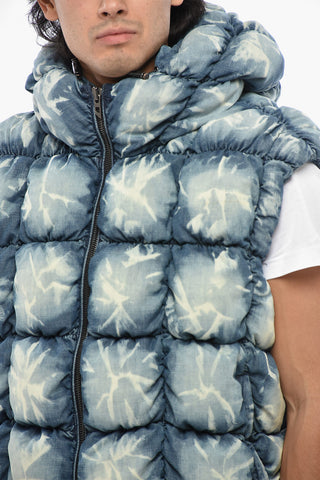 Puffer Jacket W-THYS Sleeveless Bleached Effect