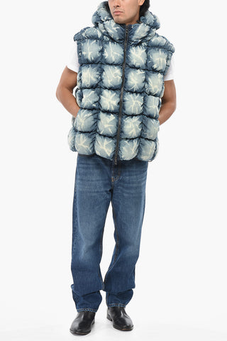 Puffer Jacket W-THYS Sleeveless Bleached Effect